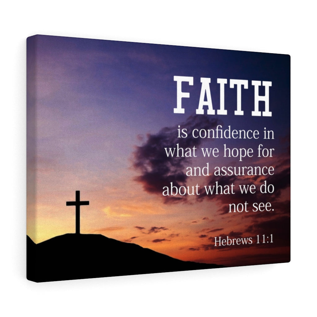 Scripture Canvas Why I Believe Hebrews 11:1 Christian Wall Art Bible Verse Meaningful Home Decor Gifts Unique Housewarming Gift Ideas Framed Prints, Canvas