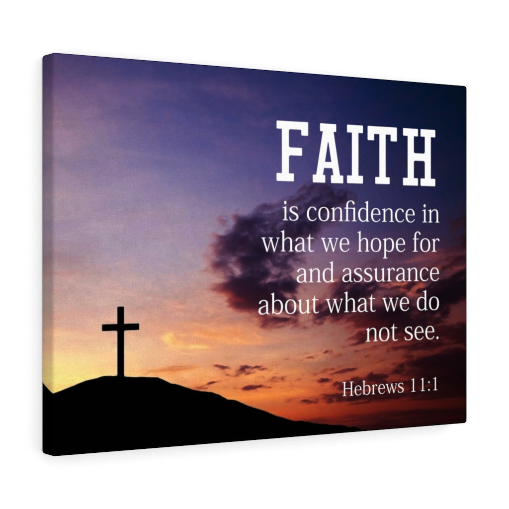 Scripture Canvas Why I Believe Hebrews 11:1 Christian Wall Art Bible Verse Meaningful Home Decor Gifts Unique Housewarming Gift Ideas Framed Prints, Canvas