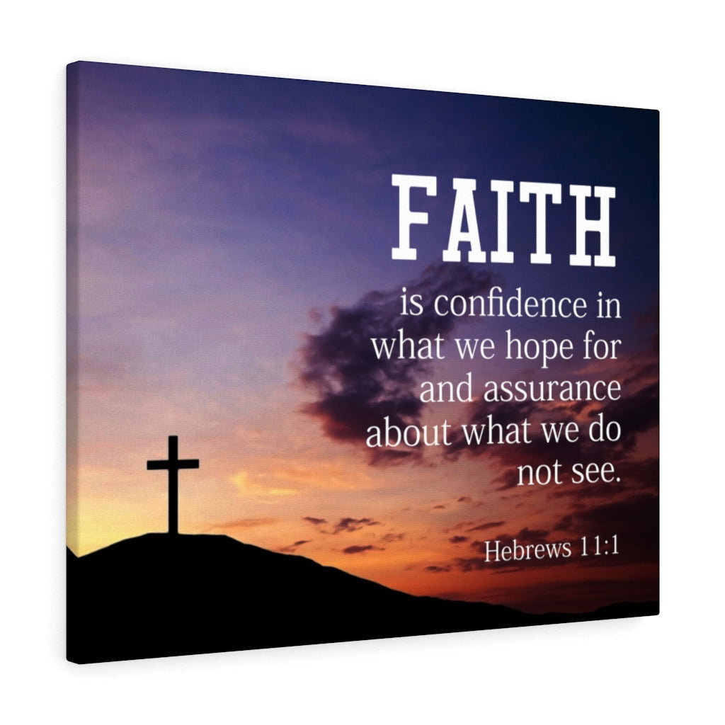 Scripture Canvas Why I Believe Hebrews 11:1 Christian Wall Art Bible Verse Meaningful Home Decor Gifts Unique Housewarming Gift Ideas Framed Prints, Canvas