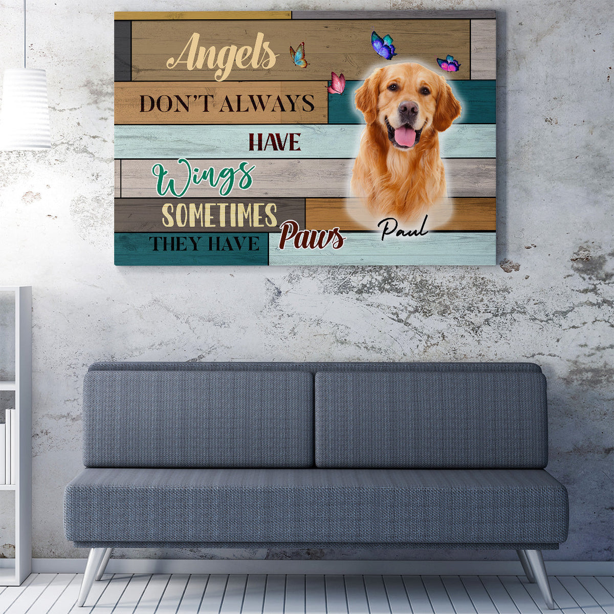 Personalized Dog Memorial Custom Photo Wall Art Gift Ideas, Dog Pet Loss Gift Home Decor Wall Art Gift Ideas Framed Prints, Canvas