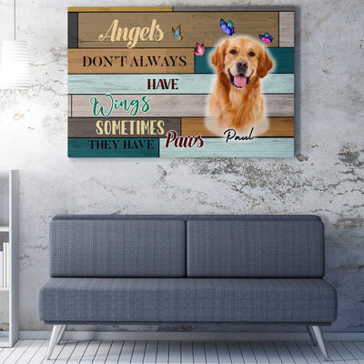 Personalized Dog Memorial Custom Photo Wall Art Gift Ideas, Dog Pet Loss Gift Home Decor Wall Art Gift Ideas Framed Prints, Canvas