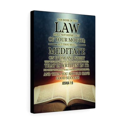 Scripture Canvas Book of the Law Joshua 1:8  Christian Wall Art Bible Verse Meaningful Home Decor Gifts Unique Housewarming Gift Ideas Framed Prints, Canvas