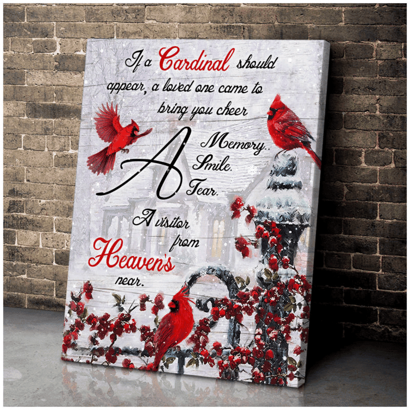 Cardinal A Visitor From Heaven's Near - Housewarming Home Decor Wall Art Gift Ideas, Gift For You, Gift For Her, Gift For Him, Gift For Dog Lover, Gift For Cardinal Lover, Memorial Gift, Gift For Memories Framed Prints, Canvas