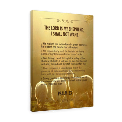 Scripture Canvas Lord is my Shepherd Psalm 23 Christian Wall Art Bible Verse Meaningful Home Decor Gifts Unique Housewarming Gift Ideas Framed Prints, Canvas