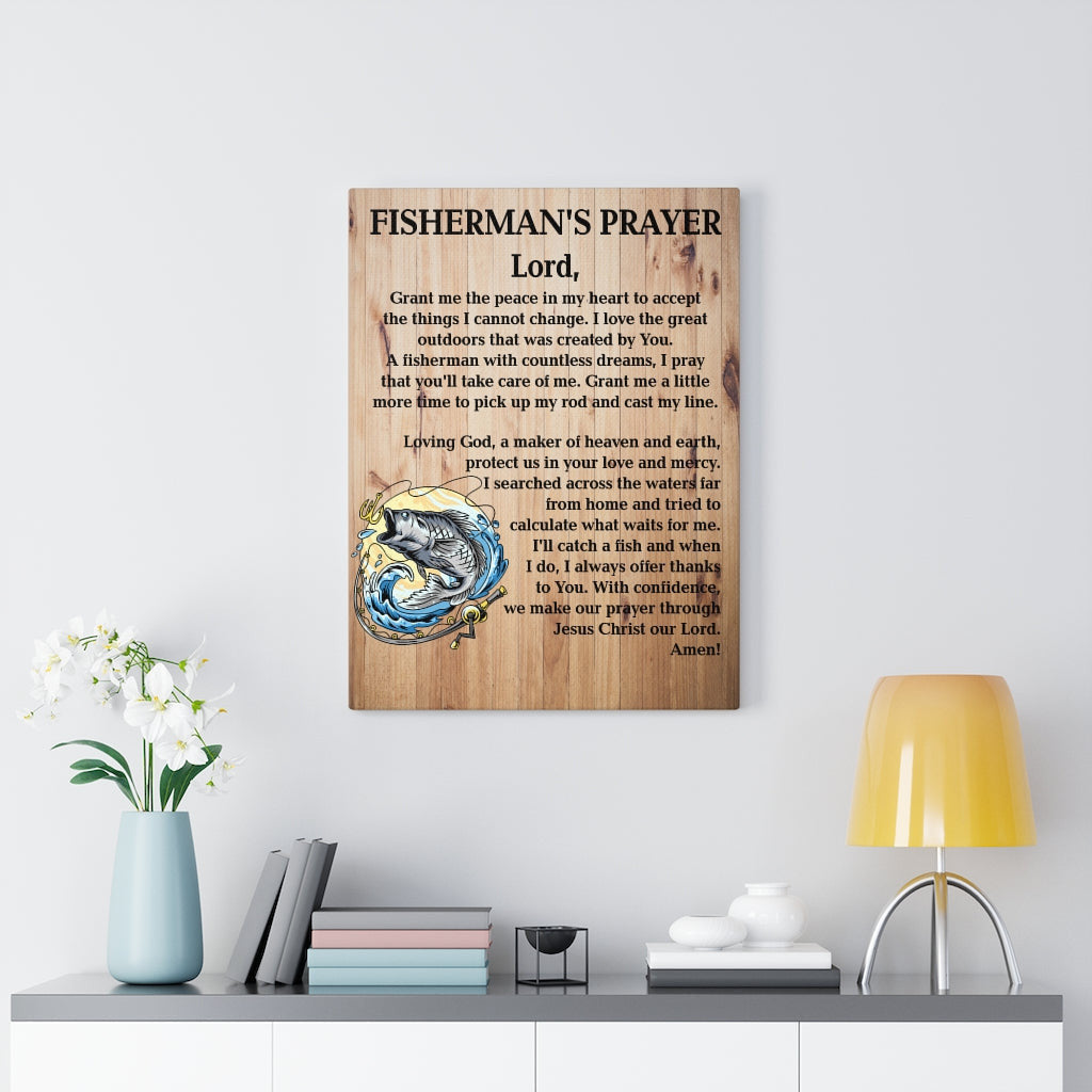 Fishing Prayer Catholic Canvas