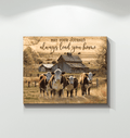Cow May Your Journey Always Lead Your Home - Housewarming Home Decor Wall Art Gift Ideas, Gift For You, Gift For Cow Lover, Living Room Wall Art, Living Room Picture Framed Prints, Canvas