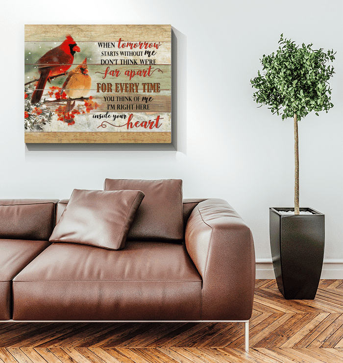 Cardinal When Tomorrow Starts Without Me - Housewarming Home Decor Wall Art Gift Ideas, Gift For You, Gift For Cardinal Lover, Memorial Gift, Gift For Memories, Living Room Wall Art, Bedroom Wall Art C48 Framed Prints, Canvas