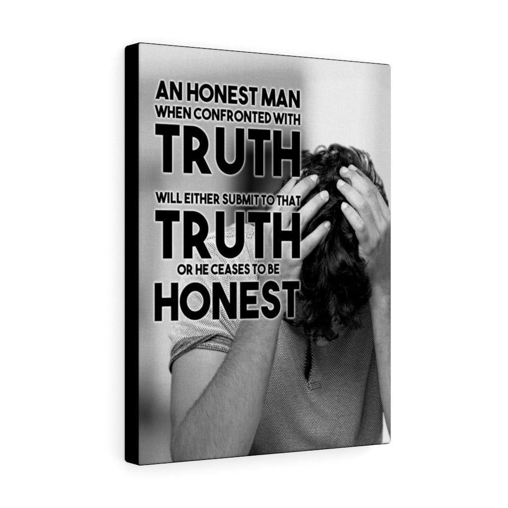 Inspiring Wall Art Housewarming Gift Honest Man Confronted with Truth Motivational Verse  Ready To Hang Stretched Canvas-Home Decor Framed Prints, Canvas