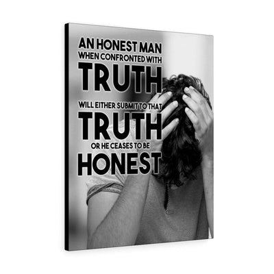 Inspiring Wall Art Housewarming Gift Honest Man Confronted with Truth Motivational Verse  Ready To Hang Stretched Canvas-Home Decor Framed Prints, Canvas