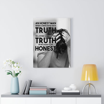 Inspiring Wall Art Housewarming Gift Honest Man Confronted with Truth Motivational Verse  Ready To Hang Stretched Canvas-Home Decor Framed Prints, Canvas
