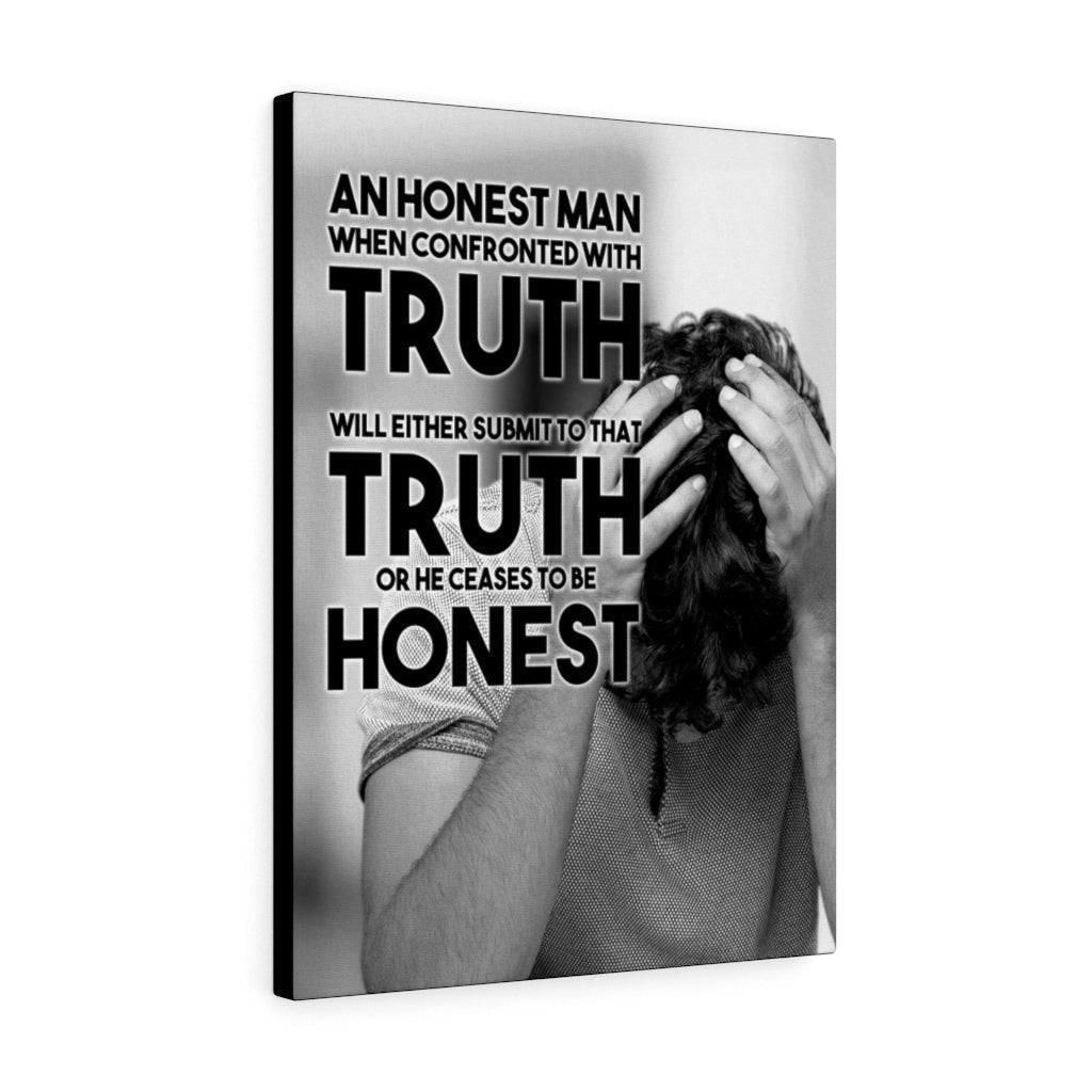 Inspiring Wall Art Housewarming Gift Honest Man Confronted with Truth Motivational Verse  Ready To Hang Stretched Canvas-Home Decor Framed Prints, Canvas
