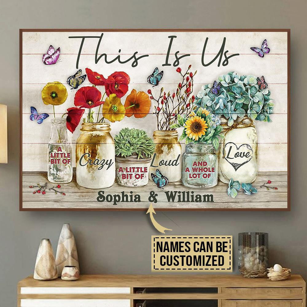 Personalized Canvas Frames Home Decoration Butterfly Flower This Is Us  Framed Prints, Canvas