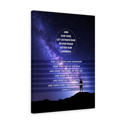 Scripture Canvas Fish of The Sea Genesis 1:26 Christian Wall Art Bible Verse Meaningful Home Decor Gifts Unique Housewarming Gift Ideas Framed Prints, Canvas