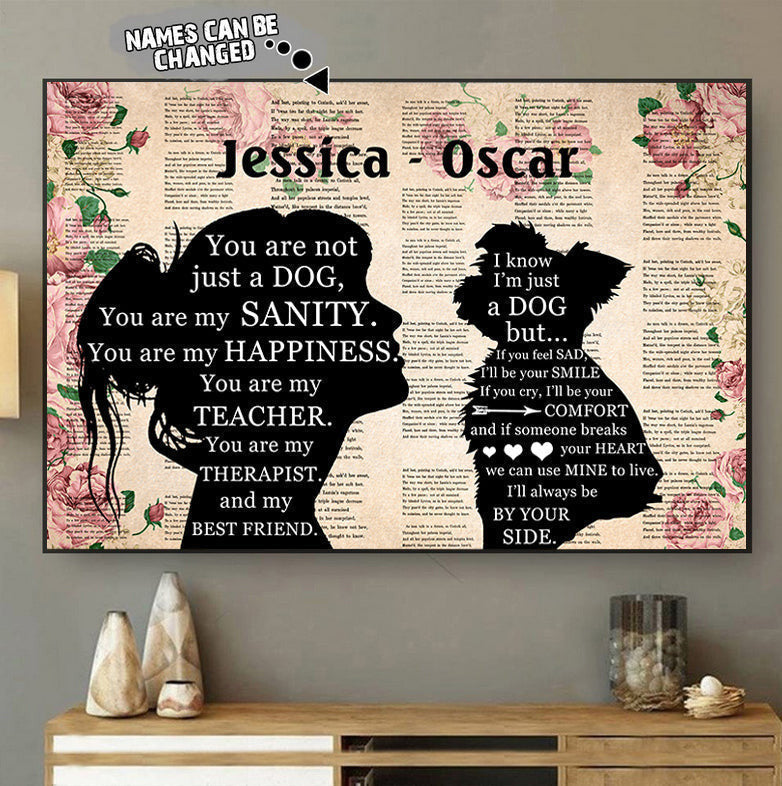 Dog Lovers You Are My Best Friend Personalized Wall Art Framed Prints, Canvas