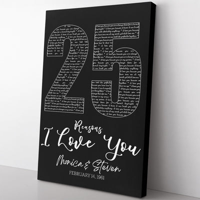 Silver Anniversary Gift Home Decor Wall Art Gift Ideas, Custom 25th Anniversary Sign Home Decor Wall Art Gift Ideas Framed Prints, Canvas
