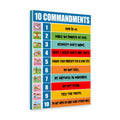 Scripture Canvas 10 Commandments for Kids Christian Home Decor Scripture Art