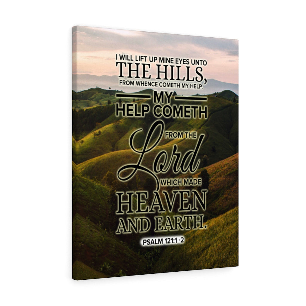 Scripture Canvas Heaven and Earth Psalm 121:1?-?2 KJV Christian Wall Art Bible Verse Meaningful Home Decor Gifts Unique Housewarming Gift Ideas Framed Prints, Canvas