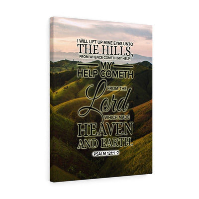 Scripture Canvas Heaven and Earth Psalm 121:1?-?2 KJV Christian Wall Art Bible Verse Meaningful Home Decor Gifts Unique Housewarming Gift Ideas Framed Prints, Canvas