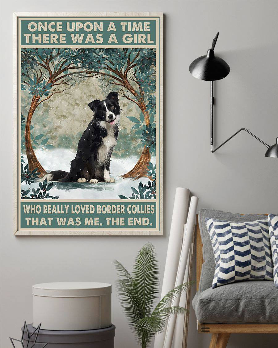 A Girl Who Really Loved Border Collies  - Housewarming Home Decor Wall Art Gift Ideas , Gift For You, Gift For Dog Lover, Gift For Border Collie Lover, Gift For Her Framed Prints, Canvas