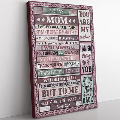Personalized Home Decor Wall Art Gift Ideas Gift For Mom, I Am Because You Are So Much of Me Made From Home Decor Wall Art Gift Ideas Framed Prints, Canvas