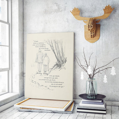 Anniversary Home Decor Wall Art Gift Ideas Loving Quote for Old Man and Woman, You Are Braver Than You Believe Home Decor Wall Art Gift Ideas for Wife Framed Prints, Canvas