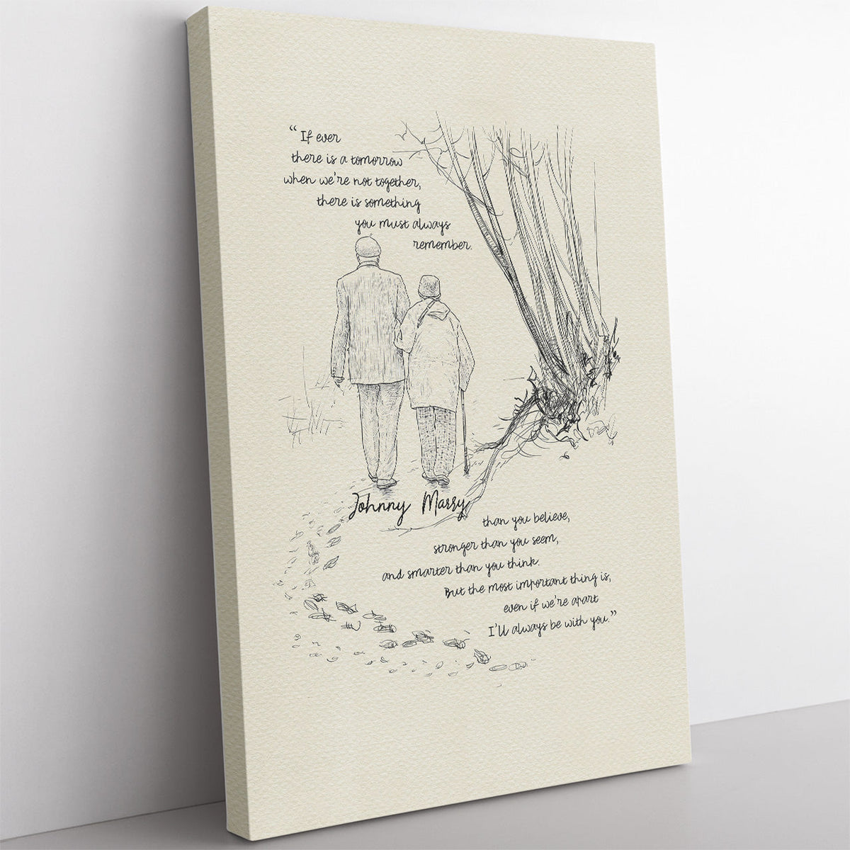 Anniversary Home Decor Wall Art Gift Ideas Loving Quote for Old Man and Woman, You Are Braver Than You Believe Home Decor Wall Art Gift Ideas for Wife Framed Prints, Canvas