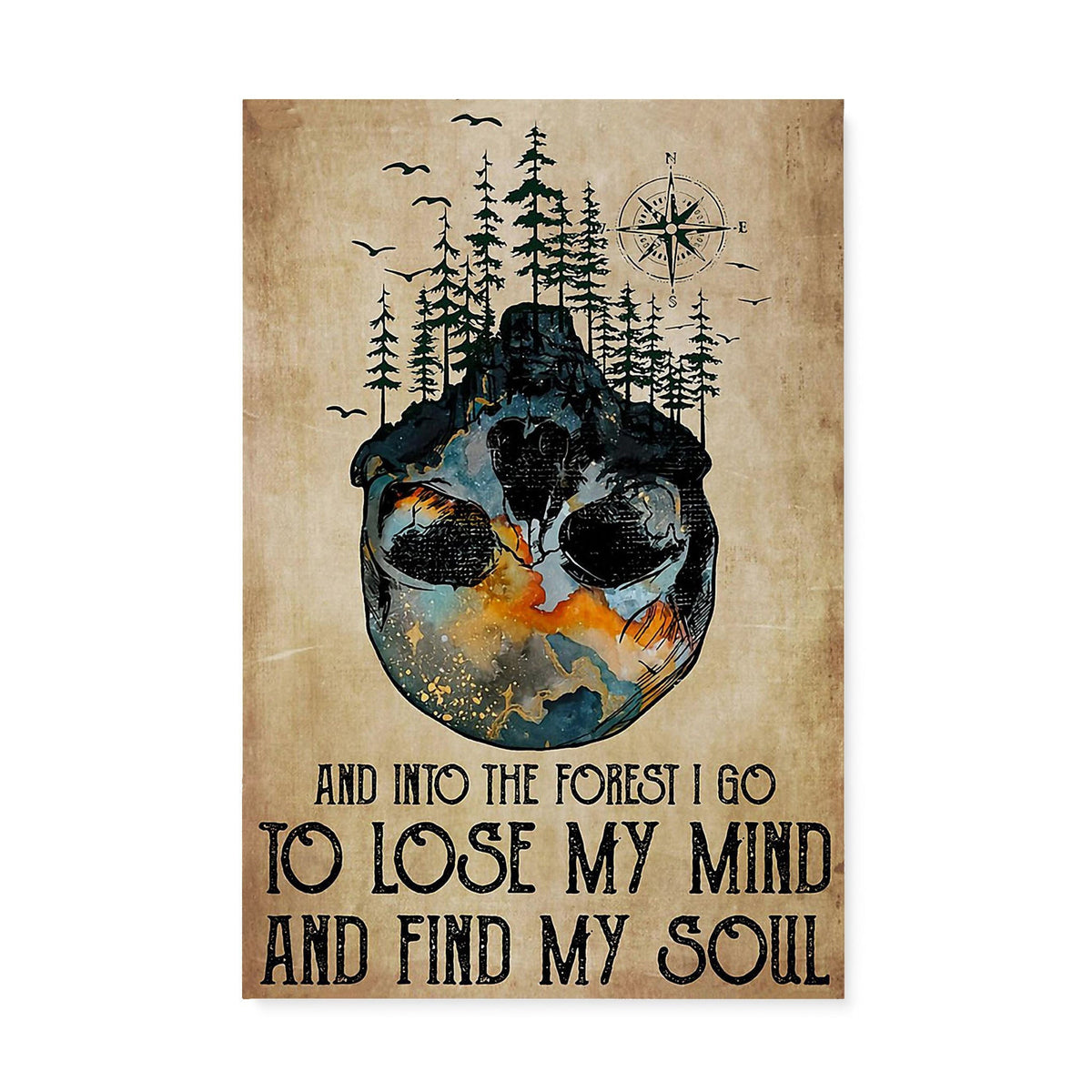 And Into The Forest I Go To Lose My Mind And Find My Soul Poster Gift Ideas For Camping Camp Lovers Trekking Nature Home Decoration Housewarming Home Decor Wall Art Gift Ideas Framed Prints, Canvas