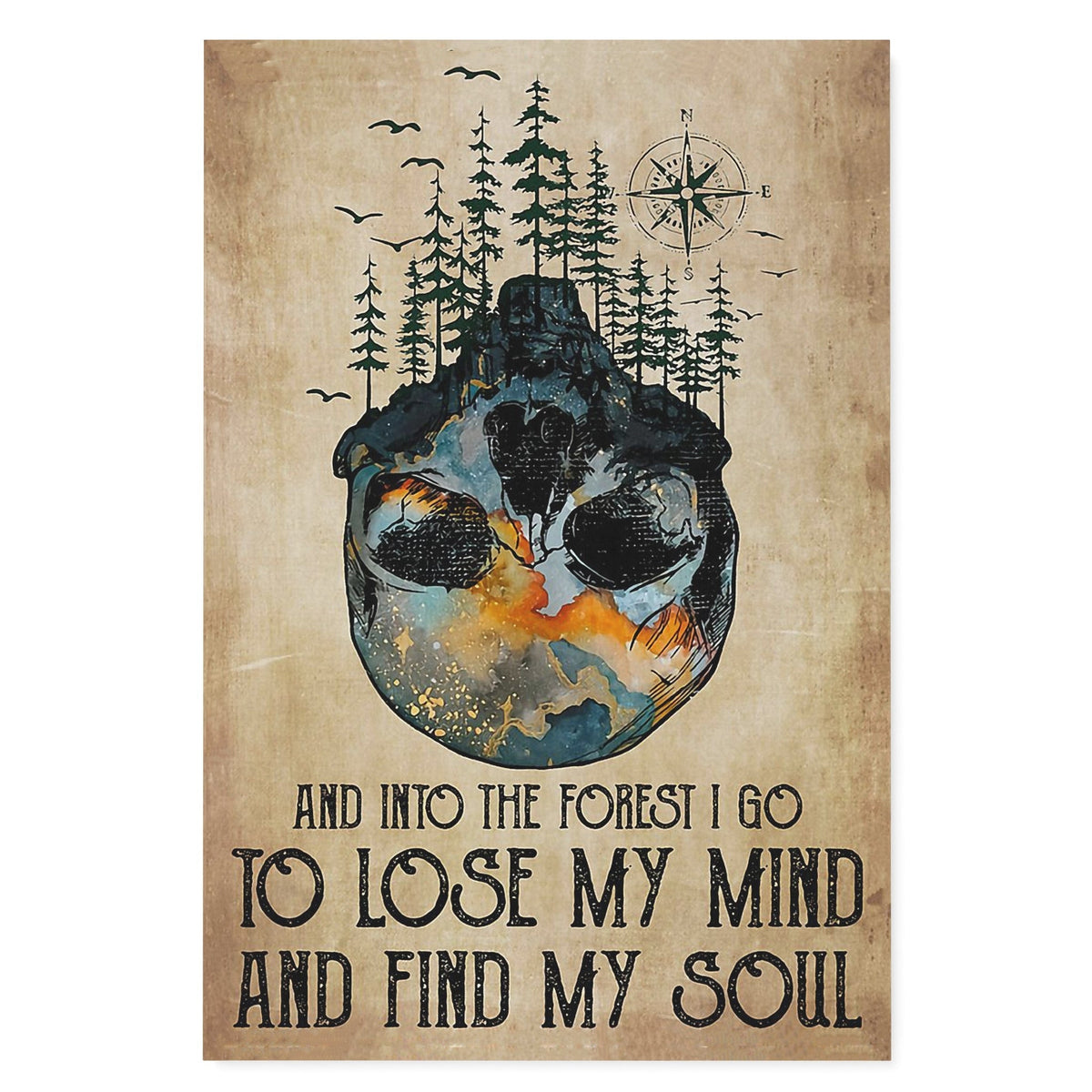And Into The Forest I Go To Lose My Mind And Find My Soul Poster Gift Ideas For Camping Camp Lovers Trekking Nature Home Decoration Housewarming Home Decor Wall Art Gift Ideas Framed Prints, Canvas