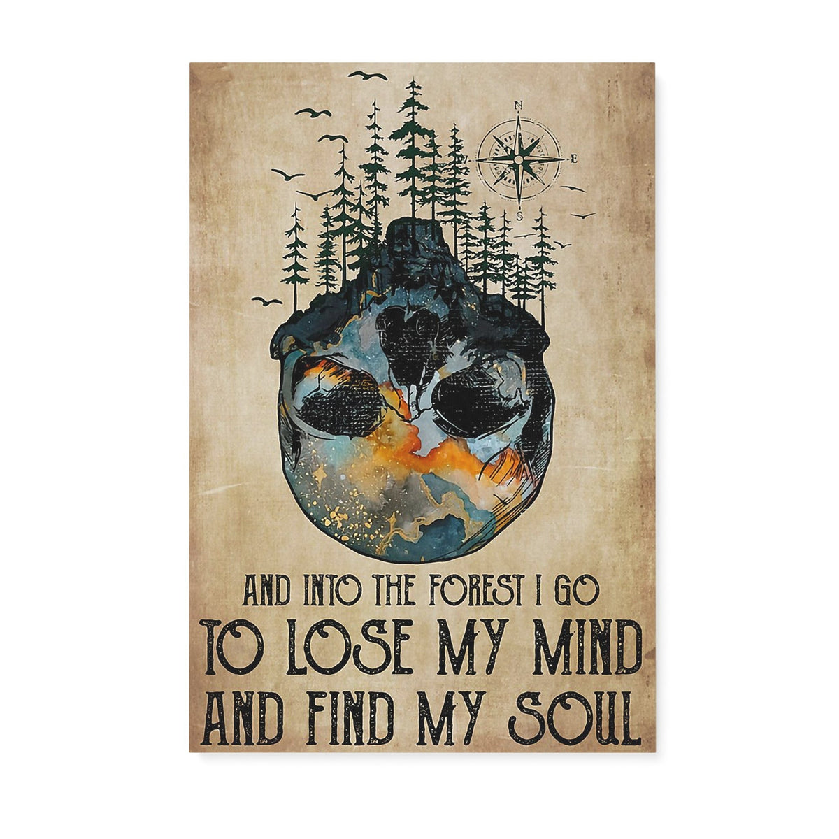 And Into The Forest I Go To Lose My Mind And Find My Soul Poster Gift Ideas For Camping Camp Lovers Trekking Nature Home Decoration Housewarming Home Decor Wall Art Gift Ideas Framed Prints, Canvas
