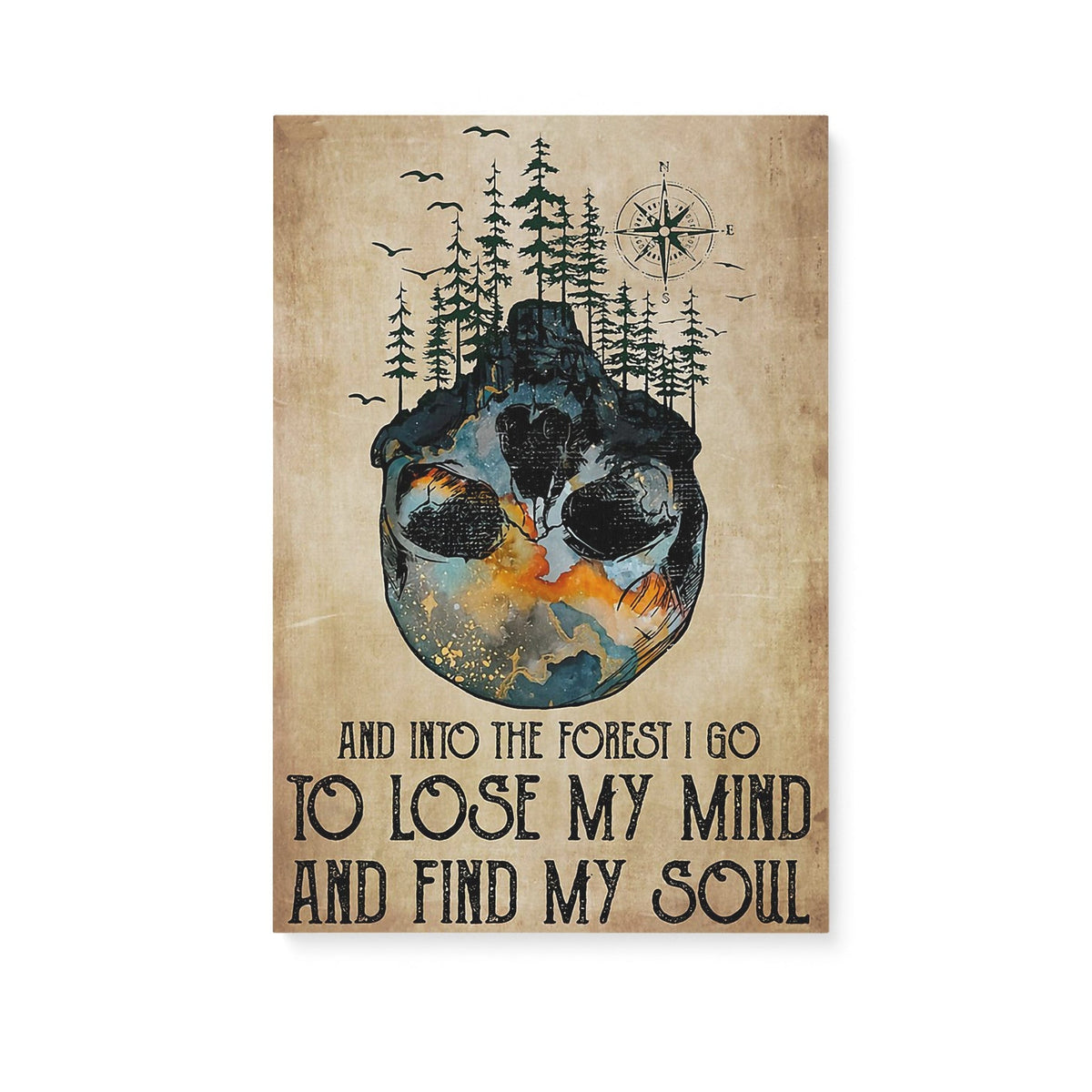 And Into The Forest I Go To Lose My Mind And Find My Soul Poster Gift Ideas For Camping Camp Lovers Trekking Nature Home Decoration Housewarming Home Decor Wall Art Gift Ideas Framed Prints, Canvas