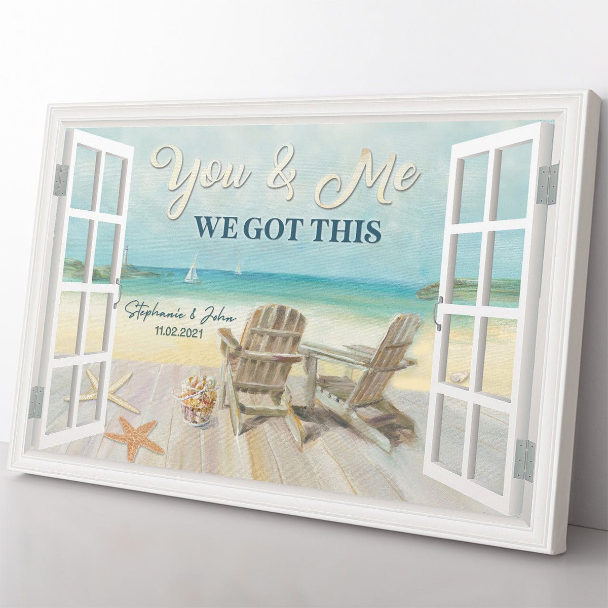 Personalized Anniversary Home Decor Wall Art Gift Ideas Gift Home Decorations, You and Me We Got This, Home Decor Wall Art Gift Ideas Gift ideas for Couple Framed Prints, Canvas