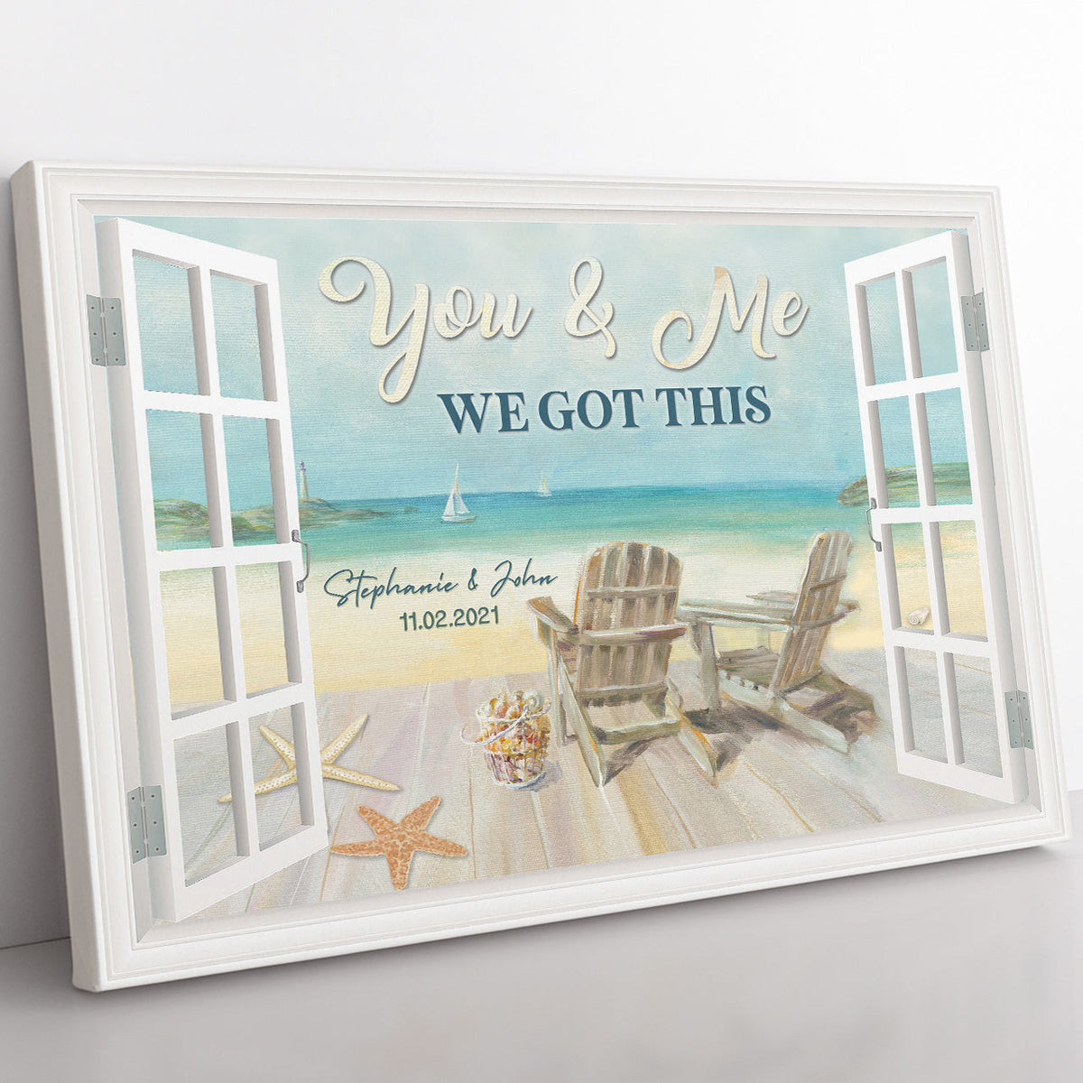 Personalized Anniversary Home Decor Wall Art Gift Ideas Gift Home Decorations, You and Me We Got This, Home Decor Wall Art Gift Ideas Gift ideas for Couple Framed Prints, Canvas
