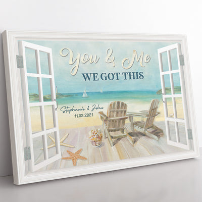 Personalized Anniversary Home Decor Wall Art Gift Ideas Gift Home Decorations, You and Me We Got This, Home Decor Wall Art Gift Ideas Gift ideas for Couple Framed Prints, Canvas