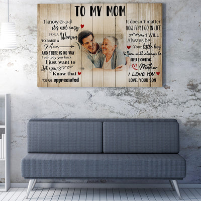 Custom Photo Home Decor Wall Art Gift Ideas Gift For Mom, No Way I Can Pay You Back Home Decor Wall Art Gift Ideas for Mothers Day Framed Prints, Canvas
