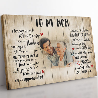 Custom Photo Home Decor Wall Art Gift Ideas Gift For Mom, No Way I Can Pay You Back Home Decor Wall Art Gift Ideas for Mothers Day Framed Prints, Canvas