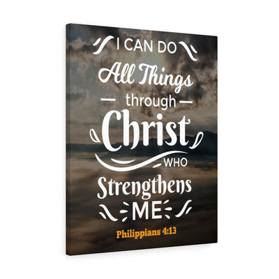 Scripture Canvas I Can Do Philippians 4:13 Christian Wall Art Bible Verse Meaningful Home Decor Gifts Unique Housewarming Gift Ideas Framed Prints, Canvas