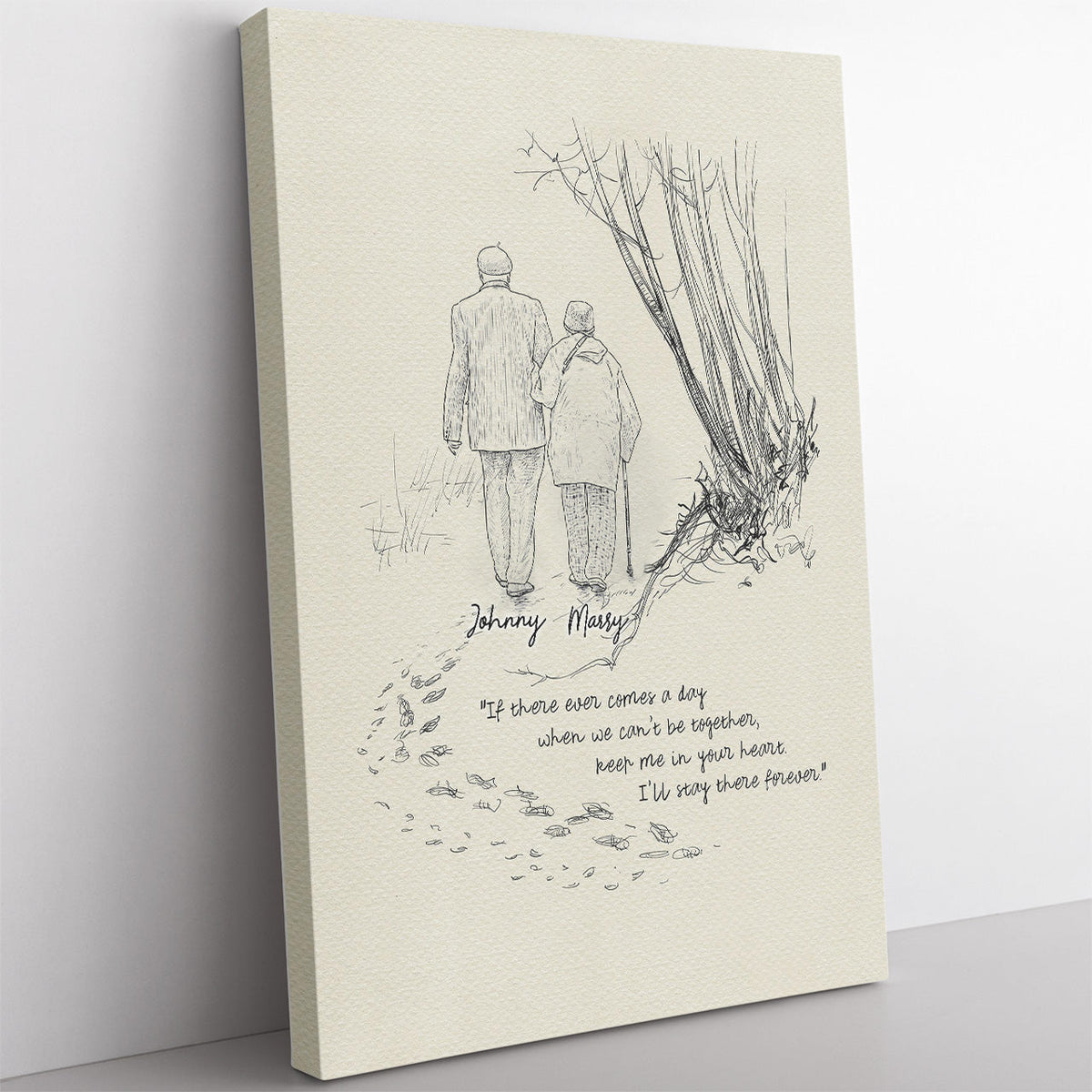 Personalized Name Home Decor Wall Art Gift Ideas for Old Couple, There Ever Comes a Day Home Decor Wall Art Gift Ideas for Wife, When We're Cant Be Together Home Decor Wall Art Gift Ideas Framed Prints, Canvas