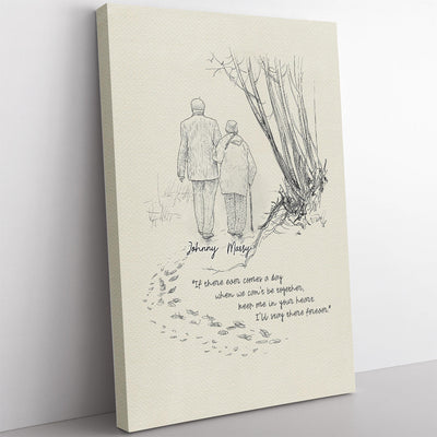 Personalized Name Home Decor Wall Art Gift Ideas for Old Couple, There Ever Comes a Day Home Decor Wall Art Gift Ideas for Wife, When We're Cant Be Together Home Decor Wall Art Gift Ideas Framed Prints, Canvas