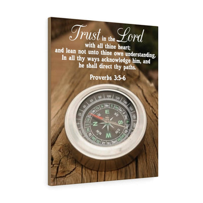 Scripture Canvas Direct Thy Paths Proverbs 3:5-6 Christian Wall Art Bible Verse Meaningful Home Decor Gifts Unique Housewarming Gift Ideas Framed Prints, Canvas