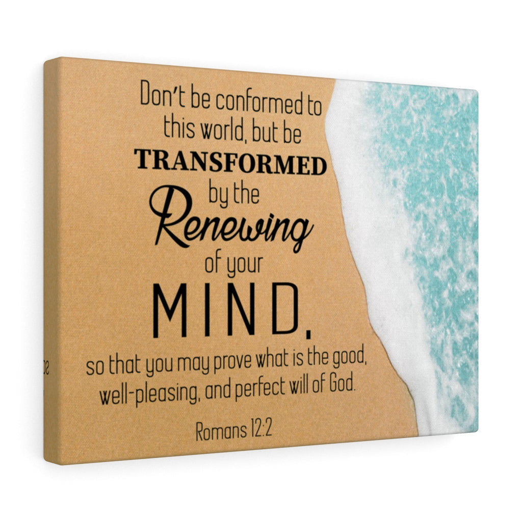 Renewing of the Mind Canvas Romans 12:2 Christian Wall Art Bible Verse Meaningful Home Decor Gifts Unique Housewarming Gift Ideas Framed Prints, Canvas