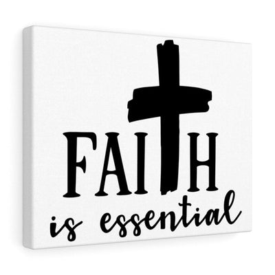 Scripture Canvas Faith Is Essential Christian Wall Art Meaningful Home Decor Gifts Unique Housewarming Gift Ideas Framed Prints, Canvas