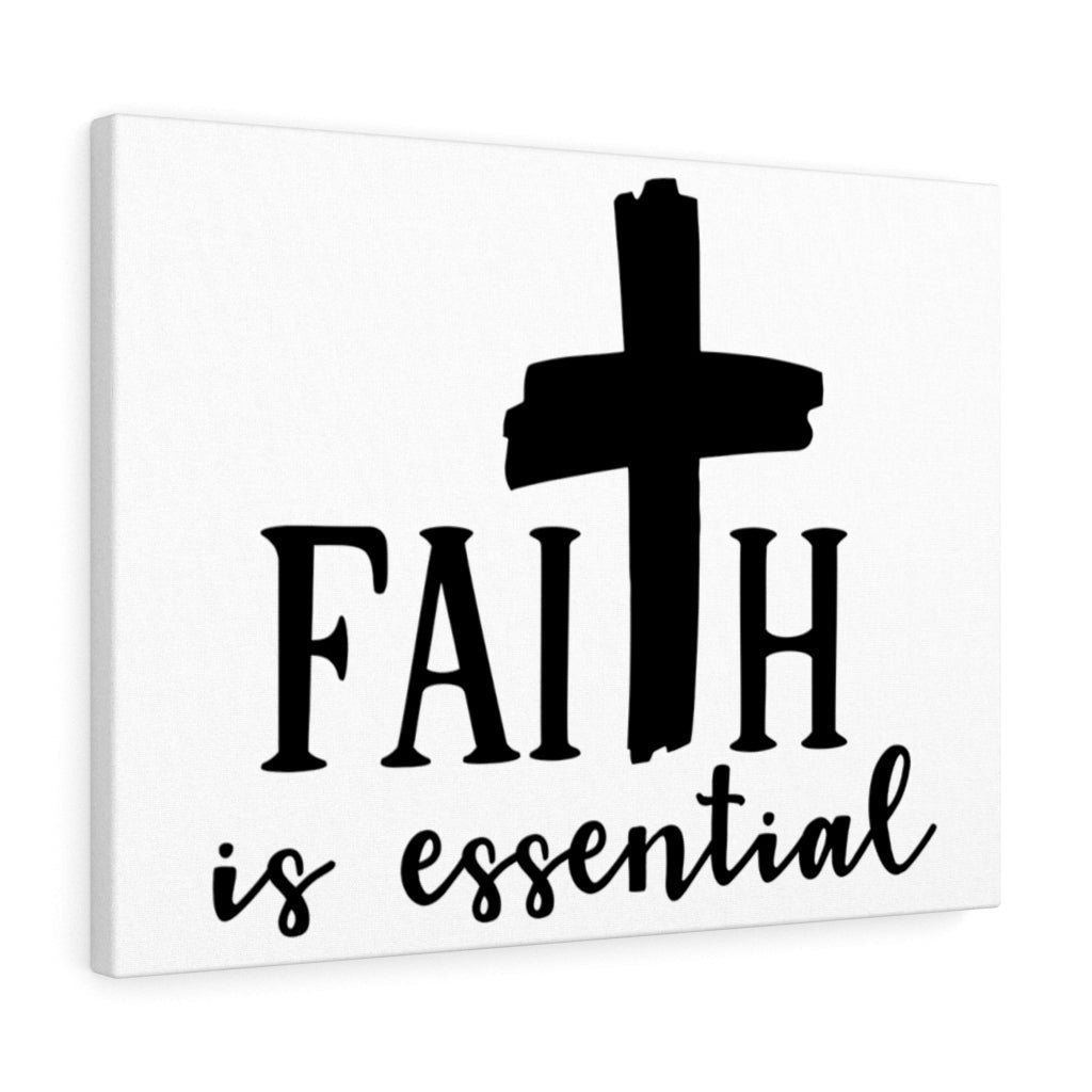 Scripture Canvas Faith Is Essential Christian Wall Art Meaningful Home Decor Gifts Unique Housewarming Gift Ideas Framed Prints, Canvas