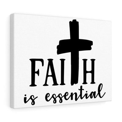 Scripture Canvas Faith Is Essential Christian Wall Art Meaningful Home Decor Gifts Unique Housewarming Gift Ideas Framed Prints, Canvas