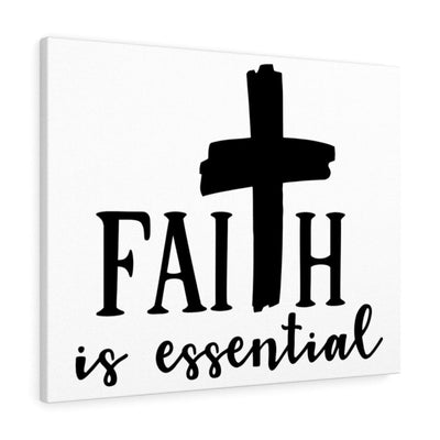 Scripture Canvas Faith Is Essential Christian Wall Art Meaningful Home Decor Gifts Unique Housewarming Gift Ideas Framed Prints, Canvas
