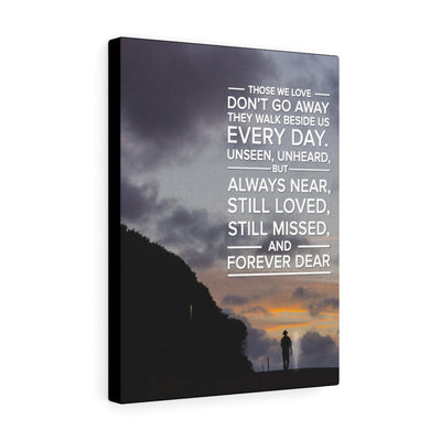 Memorial Remembrance Canvas Forever Dear Love Message Verse Wall Art Framed Prints, Canvas