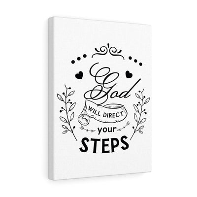 Scripture Canvas Direct Your Steps Christian Wall Art Meaningful Home Decor Gifts Unique Housewarming Gift Ideas Framed Prints, Canvas