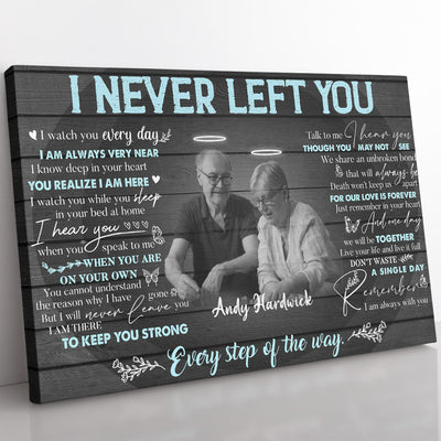 I Never Left You Memorial Wall Art, In Loving Memory Gifts, Bereavement Remembrance Gift Wall Art Framed Prints, Canvas