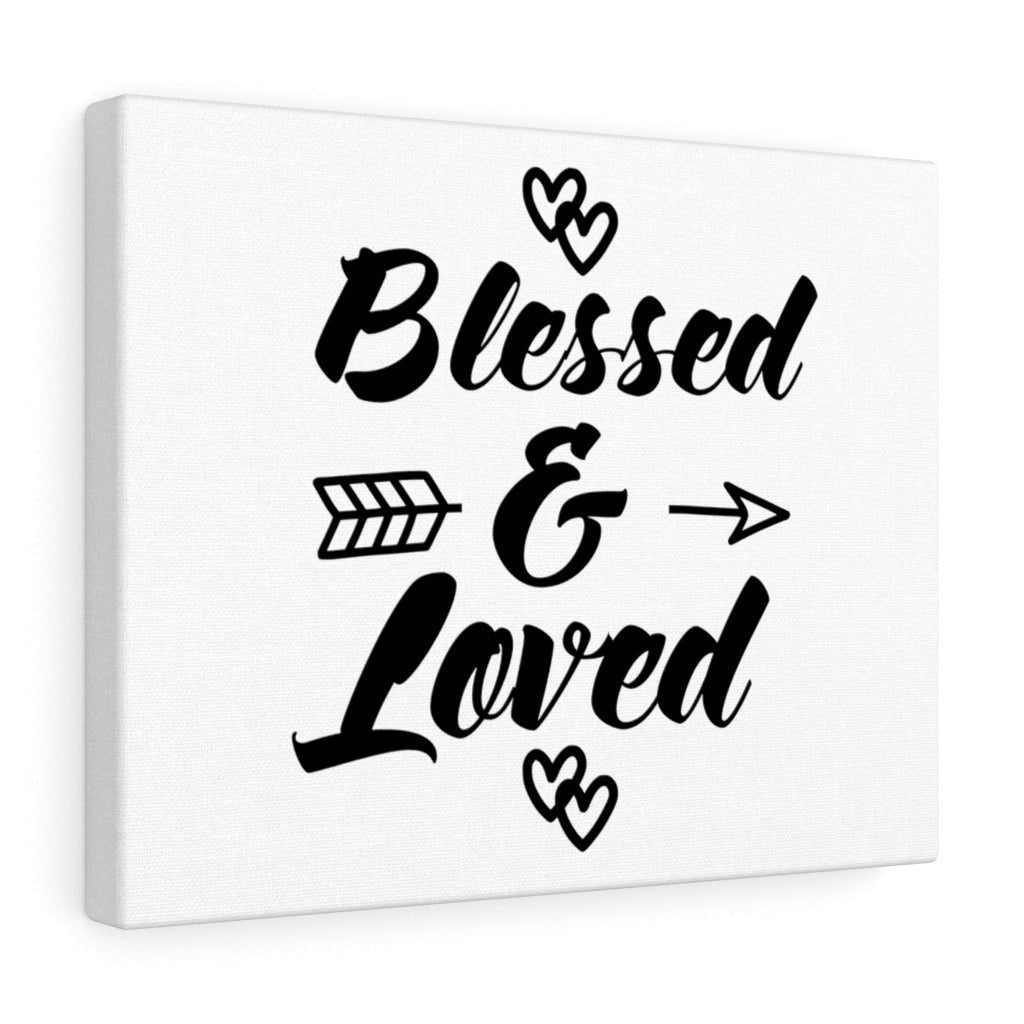 Scripture Canvas Blessed & Loved Christian Wall Art Meaningful Home Decor Gifts Unique Housewarming Gift Ideas Framed Prints, Canvas