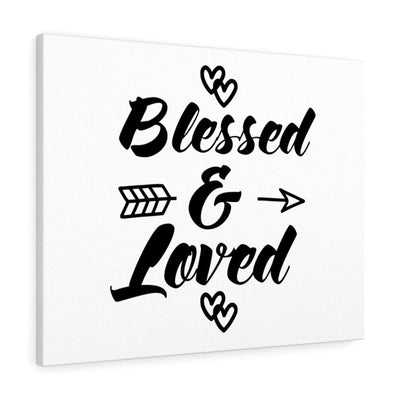 Scripture Canvas Blessed & Loved Christian Wall Art Meaningful Home Decor Gifts Unique Housewarming Gift Ideas Framed Prints, Canvas