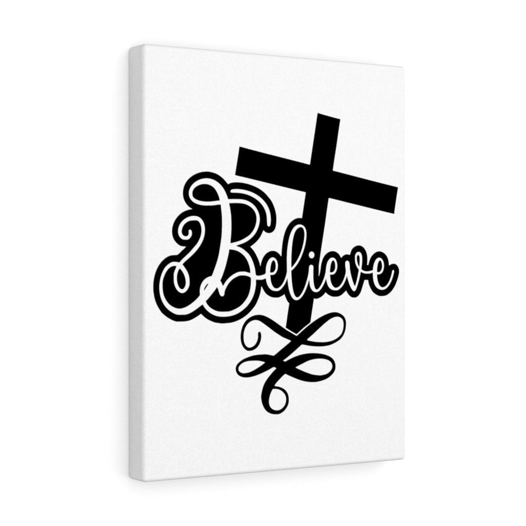Scripture Canvas Believe Christian Wall Art Meaningful Home Decor Gifts Unique Housewarming Gift Ideas Framed Prints, Canvas